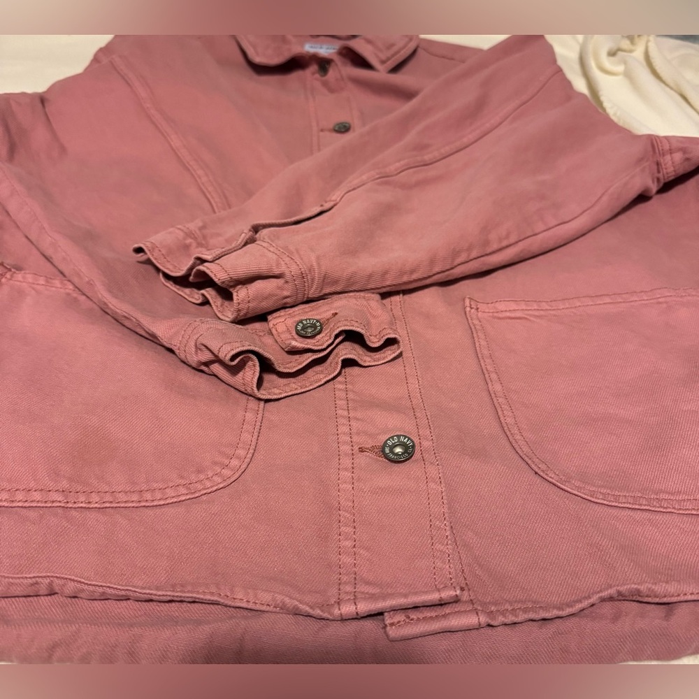 Dusty Rose Denim Oversized Jacket XXL - Picture 6 of 15